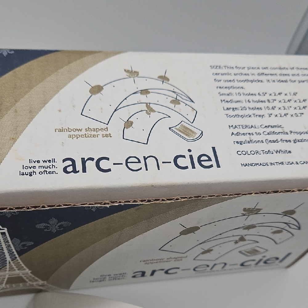 Arc-en-ciel White Ceramic Rainbow Serving Arches - Picture 2 of 3
